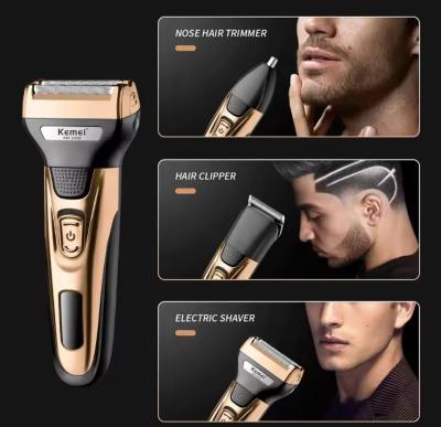 Kemei 3 In 1 Powerful Electric Shaver Facial Body Hair Trimmer Beard Shaving
