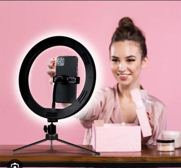 8 Inch Ring Light USB Power Phone Stand Holder Live Streaming Video Calls TikTok Photography Tripod