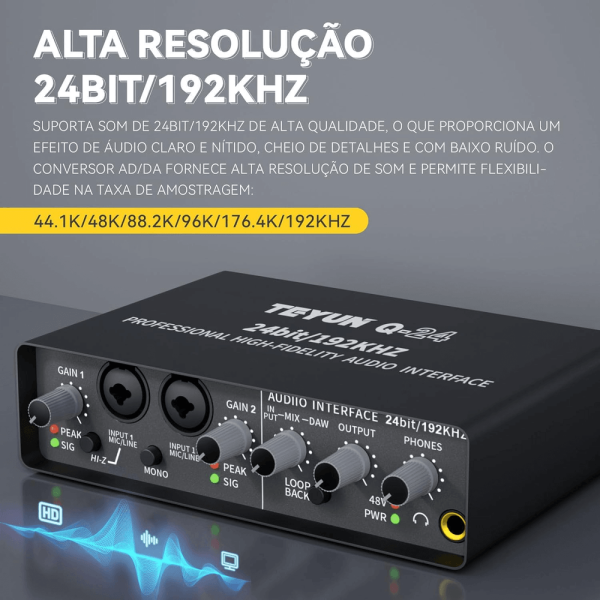 Teyun Q24 24Bit 192KHz Sound card